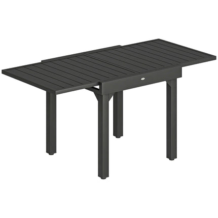 Extendable Outdoor Dining Table, 80-160 cm, Aluminum Top