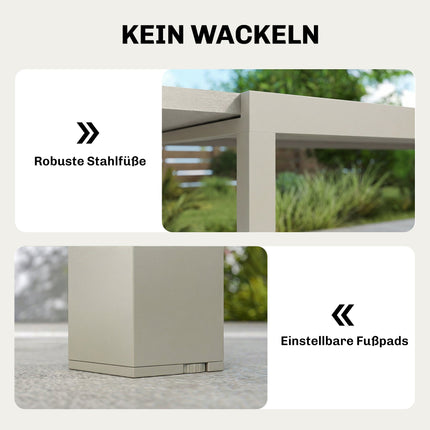 Extendable Outdoor Dining Table, Aluminum, 154-214 cm