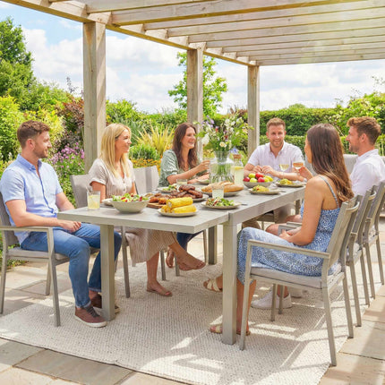 Extendable Outdoor Dining Table, Aluminum, 154-214 cm