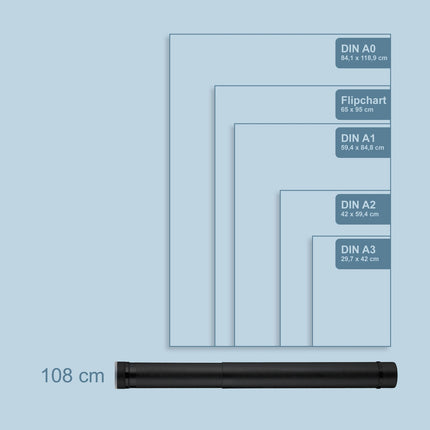 Extendable Poster Tube with Strap – Telescopic Function