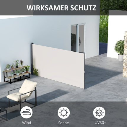 Retractable private awning, 300x140cm, UV and wind protection