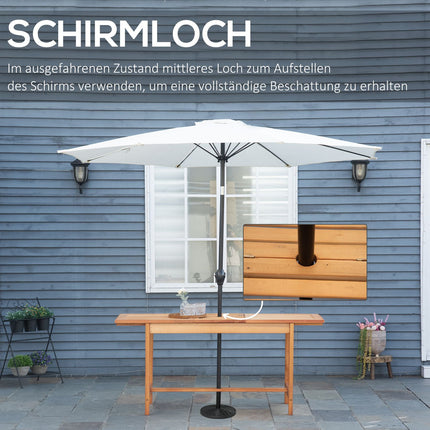 Extendable Weatherproof Spruce Garden Dining Table, Brown