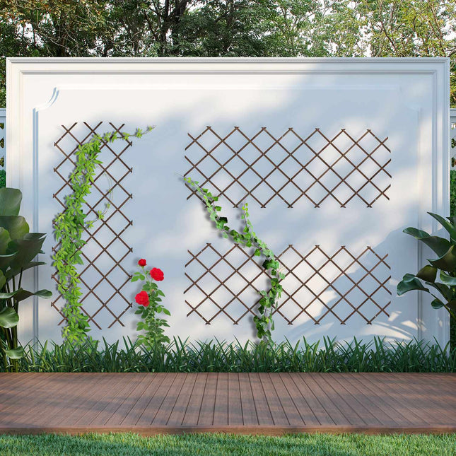 Extendable Wooden Plant Trellises Set, 180x90 cm