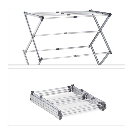 Extendable and foldable drying rack