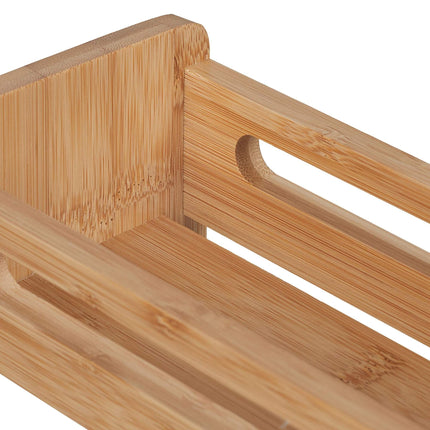Extendable bamboo spice rack