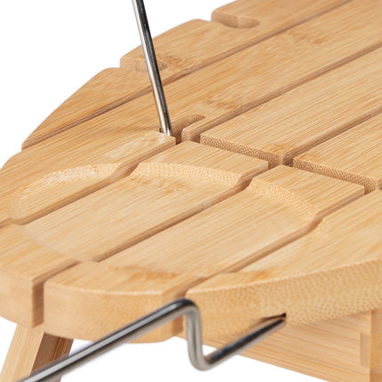 Extendable bath shelf in bamboo