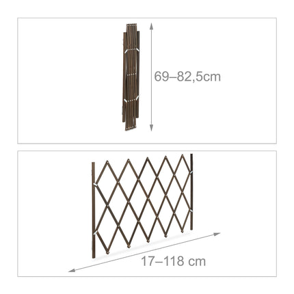 Extendable dog guard in brown