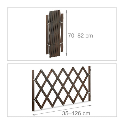 Extendable dog guard in brown