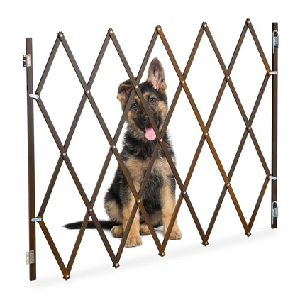 Extendable dog guard in brown