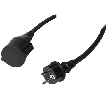 Extension cable Grounded Outdoor Black 5m