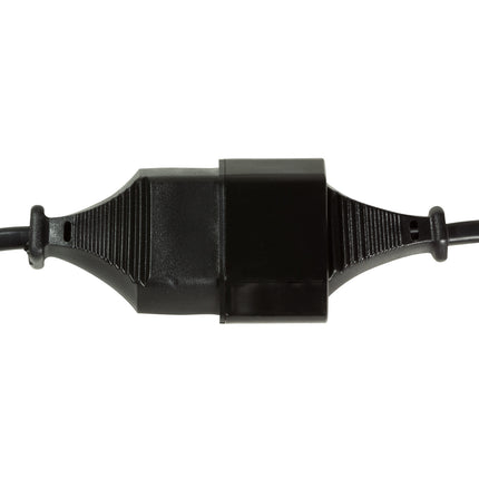 Extension cable Ungrounded Euro Black 3m
