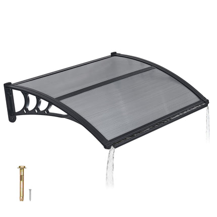 Exterior Door Awning 30 x 39 In, Polycarbonate, Drainage