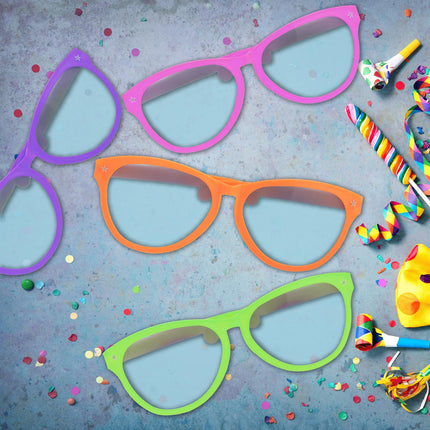 Extra-Large Party Glasses – Blue Tinted XXL Lenses