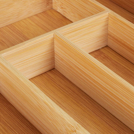 Extra deep cutlery drawer bamboo extendable