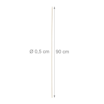 Extra long grill sticks in bamboo