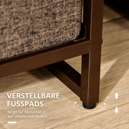 Fabric Dresser with 7 Drawers and Metal Frame, 80x29x78.5 cm