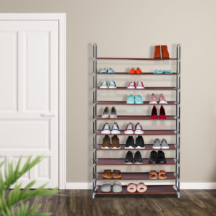 Fabric shoe rack for 50 pairs of shoes