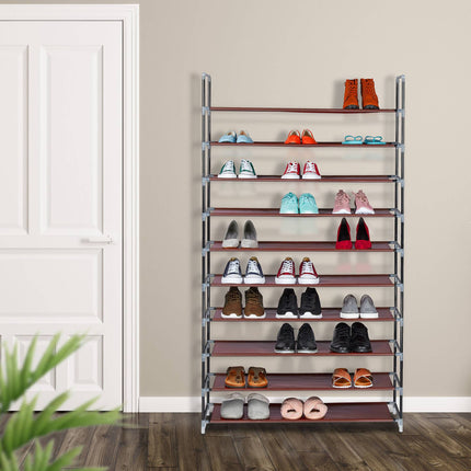 Fabric shoe rack for 50 pairs of shoes
