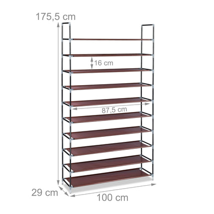 Fabric shoe rack for 50 pairs of shoes