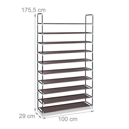Fabric shoe rack for 50 pairs of shoes