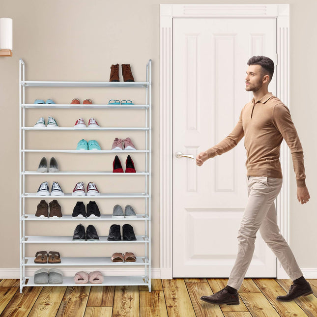 Stoffen schoenenrek voor 50 paar schoenen