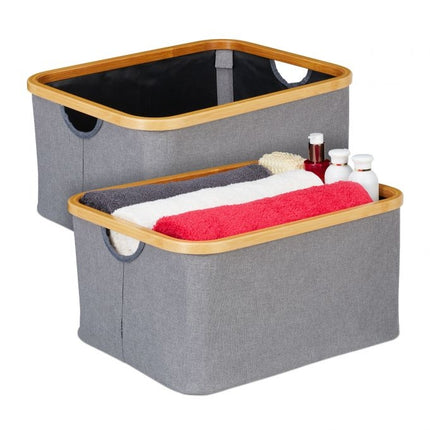 Fabric storage baskets set of 2