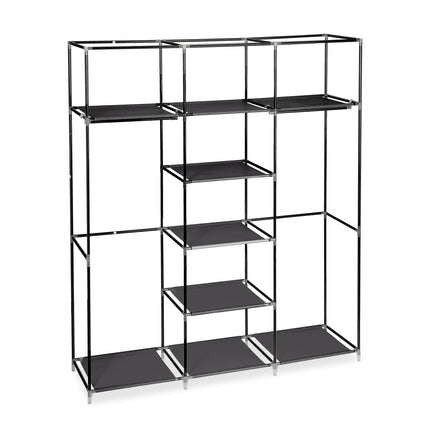 Fabric wardrobe XXL with 9 shelves