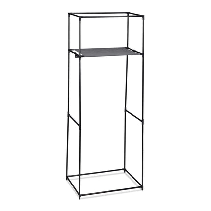 Fabric wardrobe with clothes rail