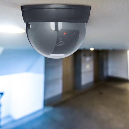 Fake Dome Security Cameras, Flashing LED, Indoor/Outdoor