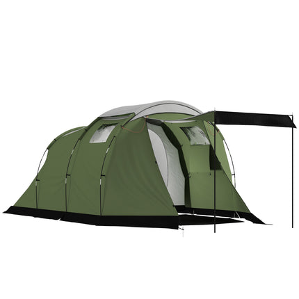 Family Camping Tent, 3-4 Person, 3000mm Waterproof, Green