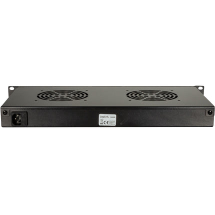 Fan unit for 19" rack 2 fans 25 dBA U1 Black