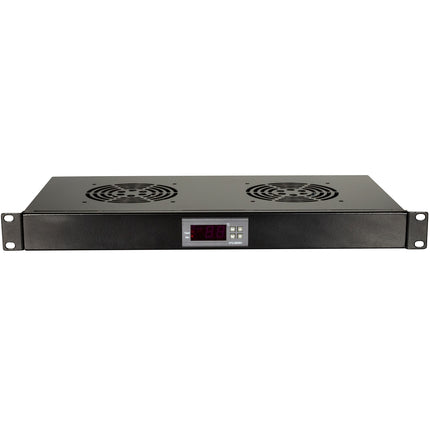 Fan unit for 19" rack 2 fans 25 dBA U1 Black