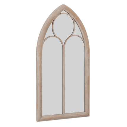 Farmhouse Arched Wall Mirror, Metal Frame, 111.5x60.5 cm