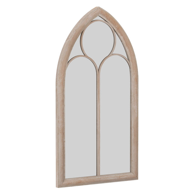 Farmhouse Arched Wall Mirror, Metal Frame, 111.5x60.5 cm