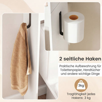 Farmhouse Over-The-Toilet Storage Cabinet, White, 170 cm