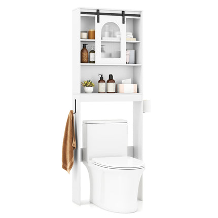 Farmhouse Over-The-Toilet Storage Cabinet, White, 170 cm