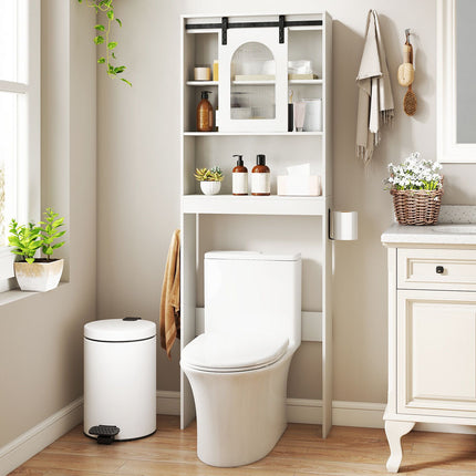 Farmhouse Over-The-Toilet Storage Cabinet, White, 170 cm