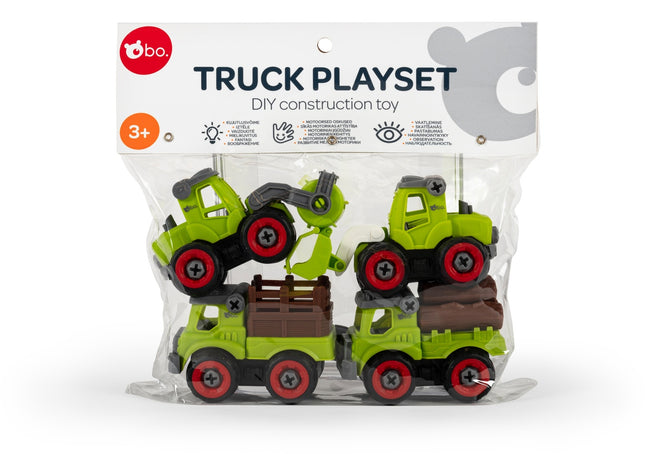 Farming Trucks DIY Construction Toy Set for Creative Play