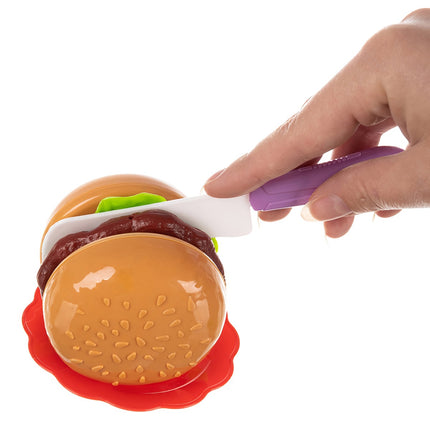 Fast Food Toy Set with Velcro Pizza, 42 Pieces