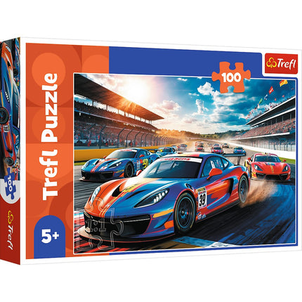 Fast Racer Puzzle, 100 Pieces for Kids and Adults