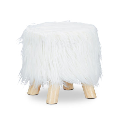Faux Fur Footstool