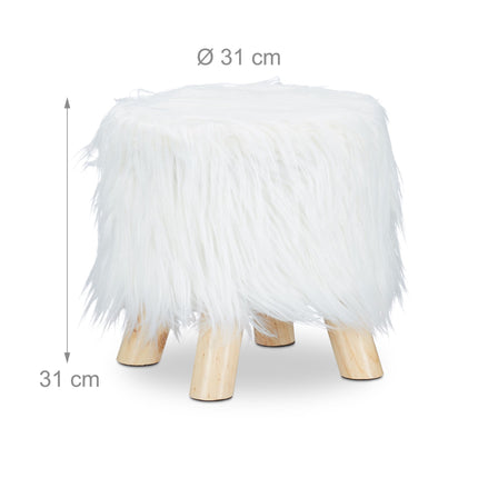 Faux Fur Footstool