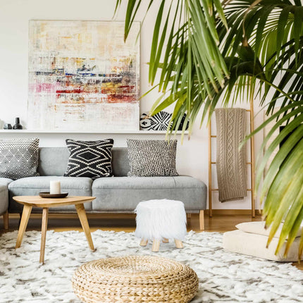 Faux Fur Footstool