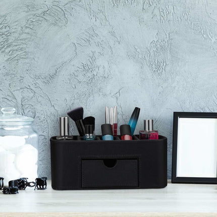 Faux Leather Desk Organiser