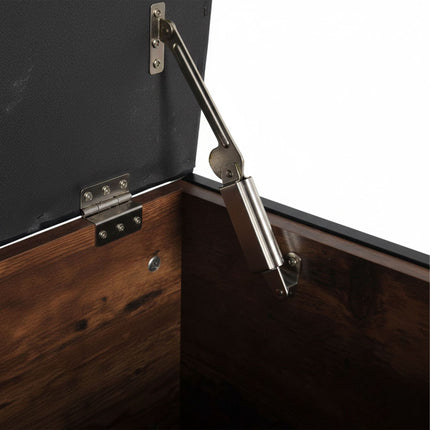 Faux Leather Storage Bench with Padded Seat