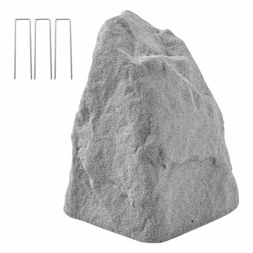 Faux Rock Cover for Well Pump, Medium HDPE Gray