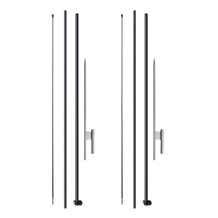 Feather Flag Pole Kit, 2-Pack 12.7 Ft with Stakes Bag