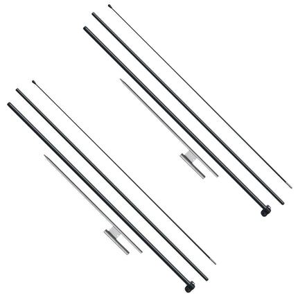 Feather Flag Pole Kit, 2-Pack 12.7 Ft with Stakes Bag