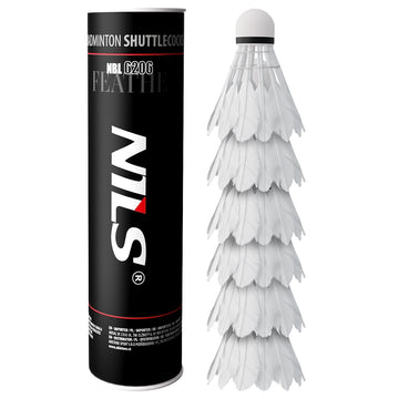 Feather Shuttlecocks, 6 Pack