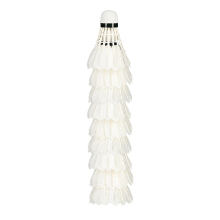 Feather Shuttlecocks, White, 12-Pack
